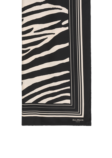 Sciarpa in seta con stampa zebrata 