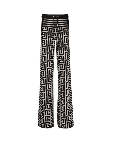 Pantaloni in maglia con monogramma