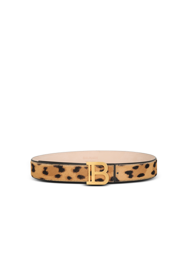Cintura B-Belt in pelle con stampa leopardata