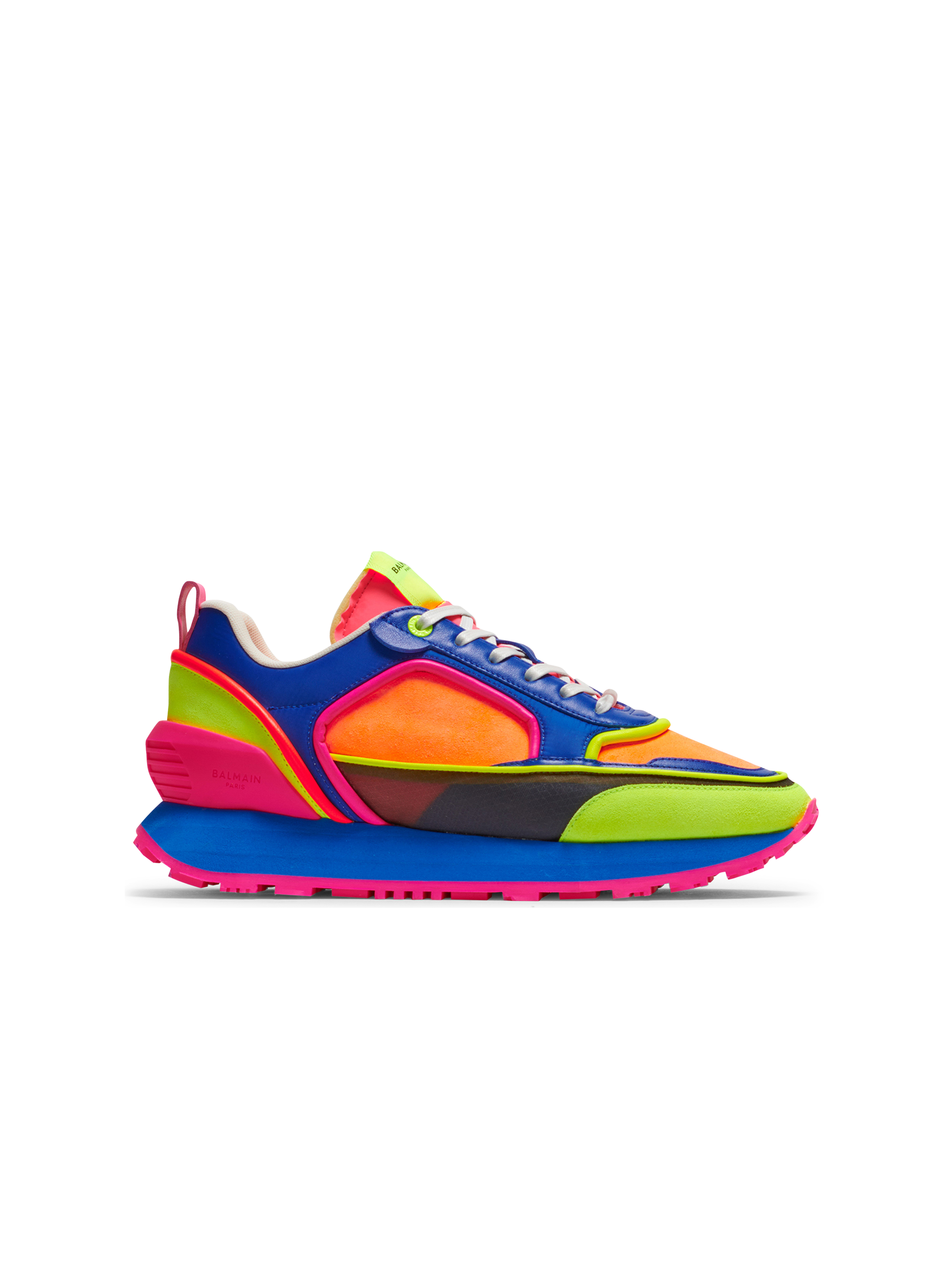 Sneakers Racer multicolor in camoscio, nylon e mesh, multicolore