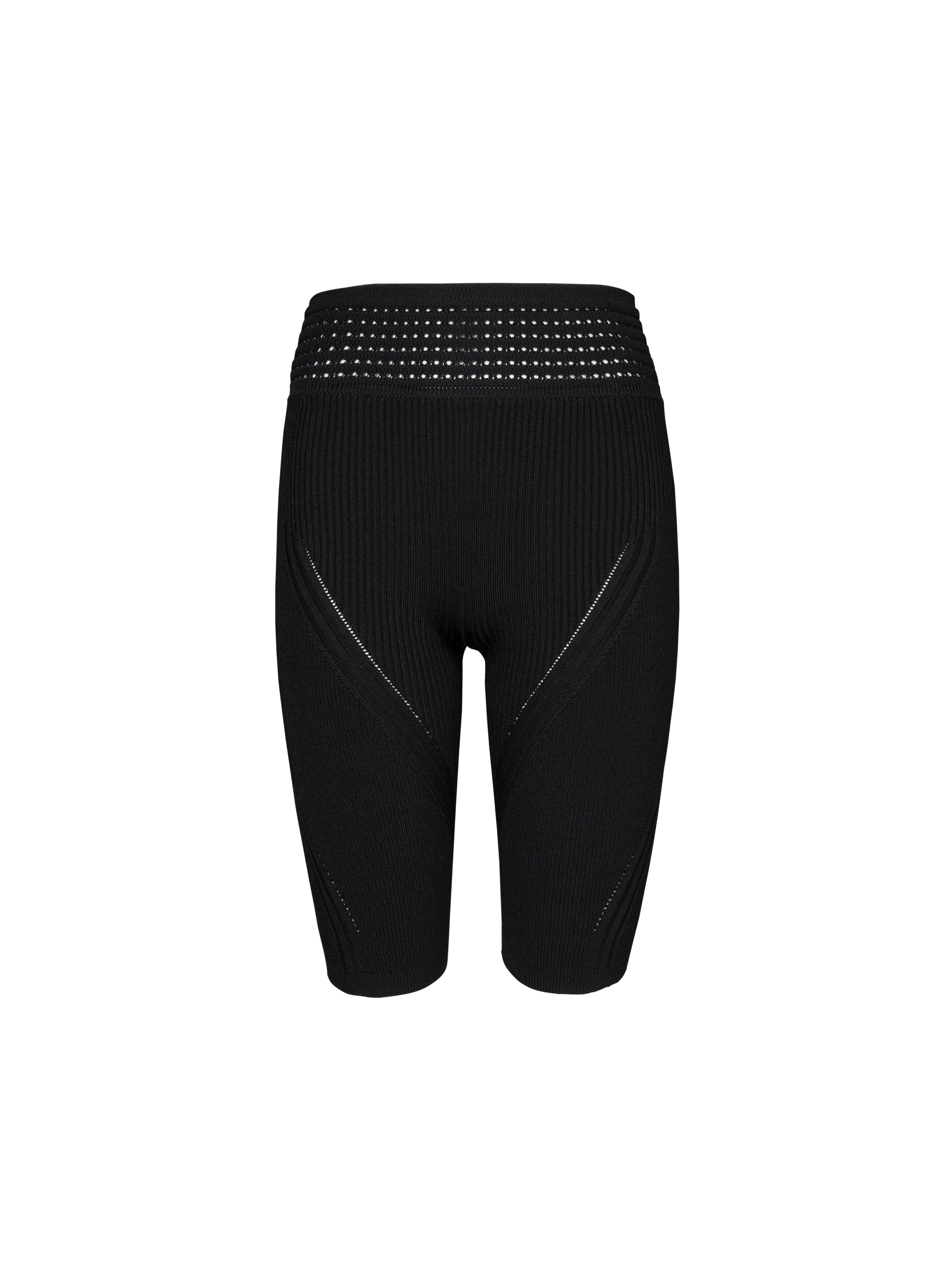 Shorts modello ciclista in maglia, nero