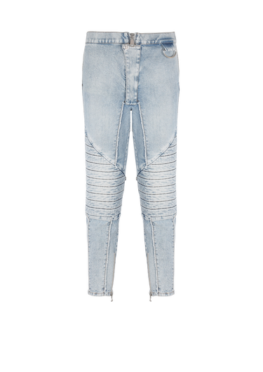 Jeans slim-fit a coste in cotone