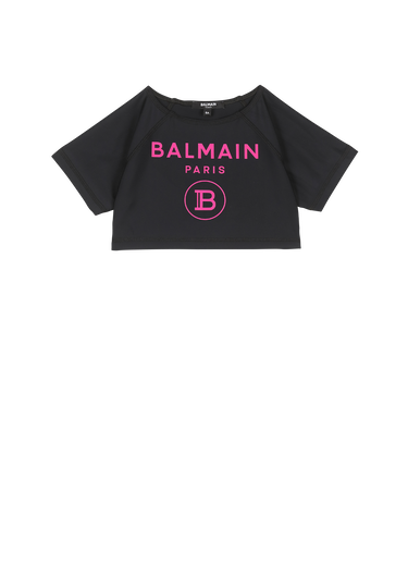 T-shirt da bagno con logo Balmain