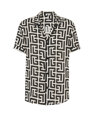 Camicia eco-design con maxi monogramma Balmain