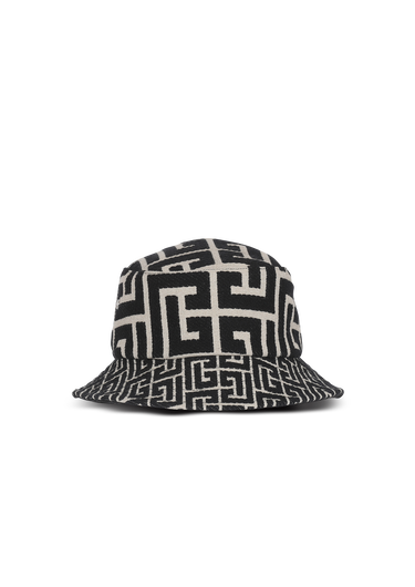 Cappello da pescatore jacquard con monogramma Balmain