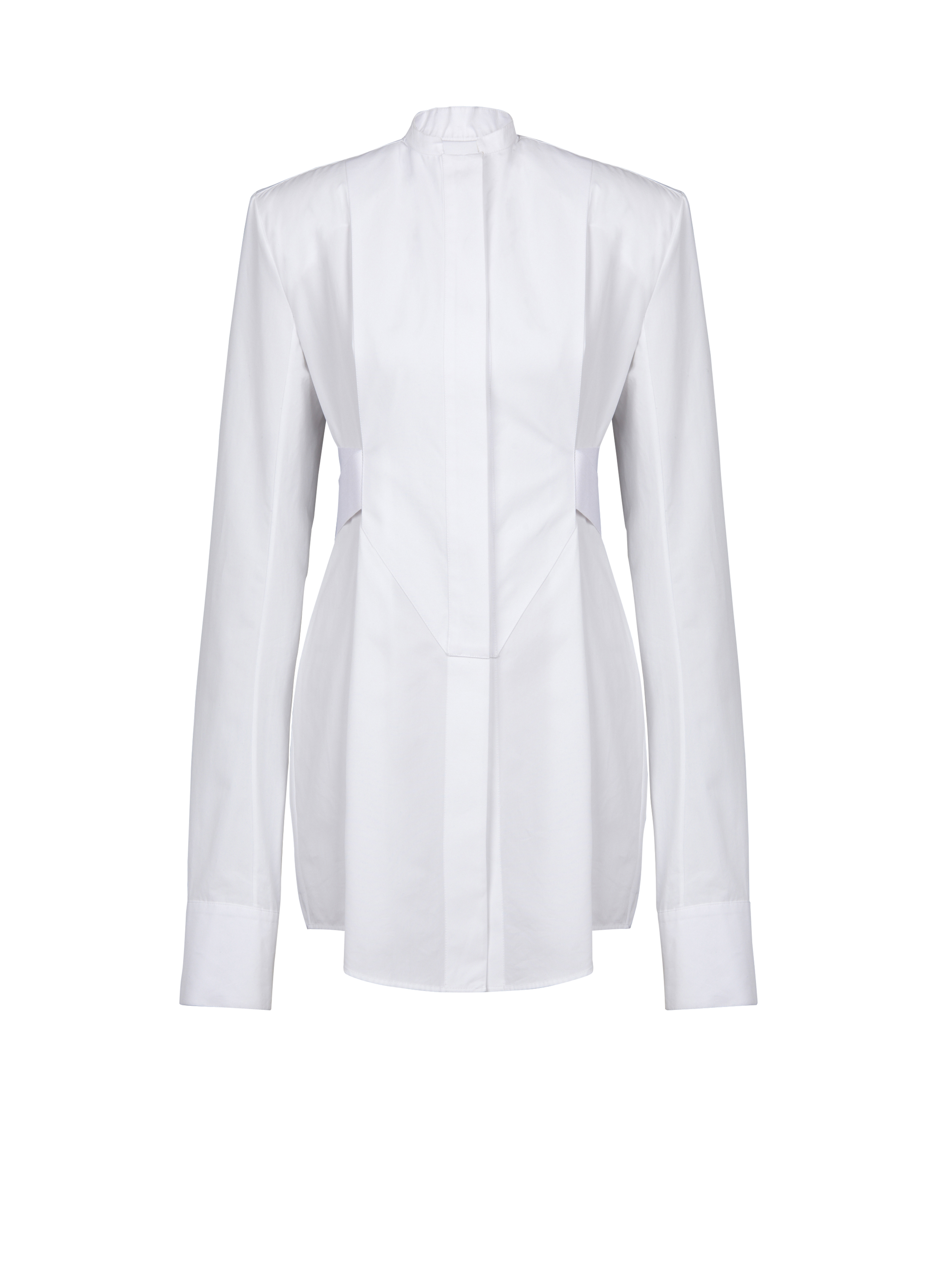Camicia lunga in cotone, bianco